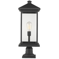 Portland Black Post Light by Z-Lite