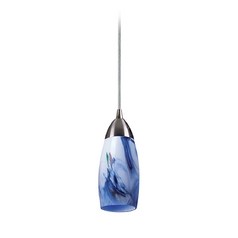 Modern Mini-Pendant Light with Art Glass