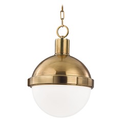 Lambert Pendant in Aged Brass by Hudson Valley Lighting