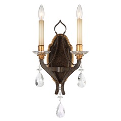 Chateau Nobles Raven Bronze with Sunburst Gold Sconce by Metropolitan Lighting