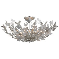 Julie Neill Farfalle Semi-Flush Mount in Silver Leaf by Visual Comfort Signature