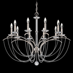 Schonbek Worldwide Lighting Priscilla Antique Silver Chandelier