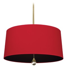 Williamsburg Custis Modern Brass Pendant by Robert Abbey