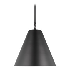 Gordon 15.75-Inch Midnight Black Pendant by Visual Comfort Studio
