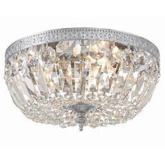 Crystorama Lighting Ceiling Mount Polished Chrome Flushmount Light