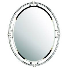Povelona Vintage 24-Inch Oval Mirror in Chrome by Kichler Lighting