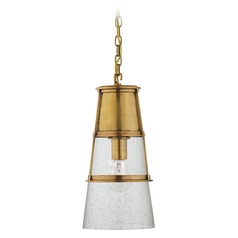 Thomas OBrien Robinson Pendant in Antique Brass by Visual Comfort Signature