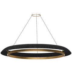 Visual Comfort Modern Collection Noa Hand Rubbed Antique Brass & Washed Black LED Pendant Light