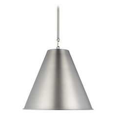 Gordon 15.75-Inch Antique Brushed Nickel Pendant by Visual Comfort Studio