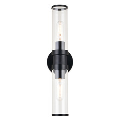 Vaxcel Lighting Levitt Black Vertical Bathroom Light