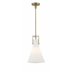 Izel Tapered 12-Inch Pendant in Antique Brass