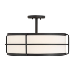 Savoy House Lighting Chauncey Matte Black Semi-Flushmount Light