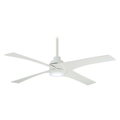 Swept 56-Inch LED Ceiling Fan in Flat White by Minka Aire