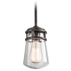 Seeded Glass Outdoor Hanging Light Bronze by Kichler Lighting