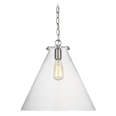 Kate Brushed Nickel Pendant by Visual Comfort Studio