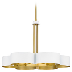 Balsam 28-Inch Chandelier in White Lustre by Quoizel Lighting