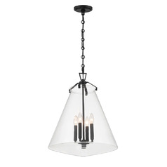 Voss 4-Light Pendant in Matte Black by Crystorama Lighting