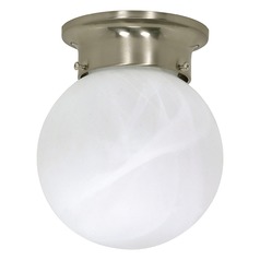 6-Inch Globe Flush Mount in Brushed Nickel by Nuvo Lighting