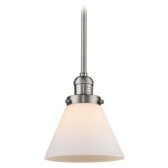 Large Cone Brushed Satin Nickel Mini Pendant by Innovations Lighting
