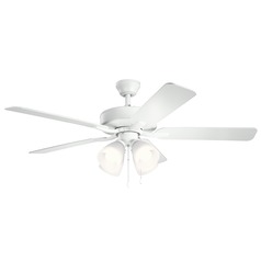 Basics Pro Premier 52-Inch Matte White LED Fan 2700K by Kichler Lighting