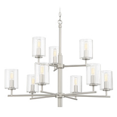Hailie Satin Nickel Chandelier by Craftmade Lighting