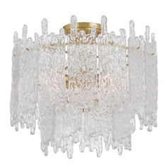 Libby Langdon Ackerly 3-Light Semi-Flush in Aged Brass by Crystorama