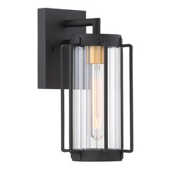 Avonlea Sand Black with Gold Socket Outdoor Wall Light by Minka Lavery
