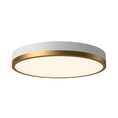Alora Lighting Adelaide White & Aged Gold LED Flushmount Light
