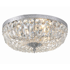Crystorama Lighting Ceiling Mount Polished Chrome Flushmount Light