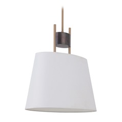 Parker 17.50-Inch Wide Fired Steel & Satin Brass Pendant by Craftmade Lighting