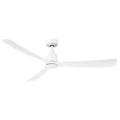 Fanimation Fans Kute 60 Matte White Ceiling Fan Without Light