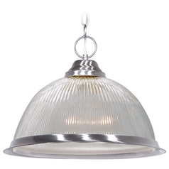 Prismatic Glass Pendant Brushed Nickel by Nuvo Lighting