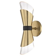 Angie LED Sconce in Brass & Black by Mitzi by Hudson Valley