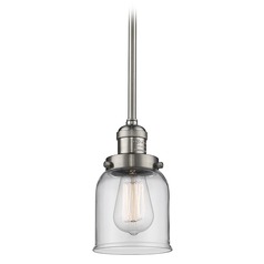 Small Bell Brushed Satin Nickel Mini Pendant by Innovations Lighting