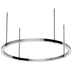Visual Comfort Modern Collection Stagger Polished Stainless Steel LED Pendant Light