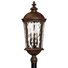 Post Light with Clear Glass in River Rock by Hinkley Lighting