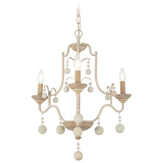 Colonial Charm White Wash & Sun Dried Clay Chandelier by Minka Lavery