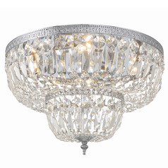 Crystorama Lighting Ceiling Mount Polished Chrome Flushmount Light