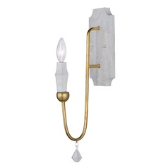 Claymore Claystone and Gold Leaf Sconce by Maxim Lighting