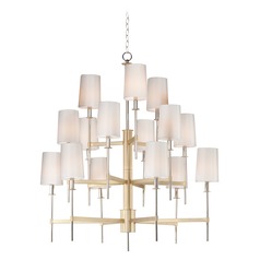 Uptown Satin Brass & Polished Nickel Chandelier by Maxim Lighting
