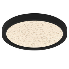 Quoizel Lighting Outskirts Earth Black LED Flushmount Light