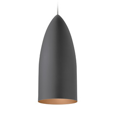Mini Signal LED Freejack Pendant in Gray & Copper by Visual Comfort Modern
