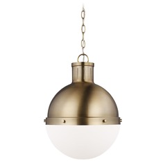 Hanks 13.25-Inch Pendant in Satin Brass by Visual Comfort Studio