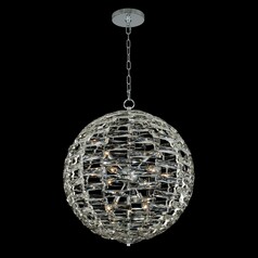 Alta 36-Inch Crystal Orb Pendant in Polished Chrome by Allegri Crystal