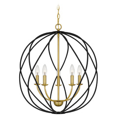 Bryn 24-Inch Pendant in Aged Brass by Quoizel Lighting