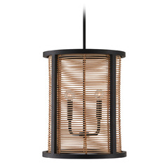 Rico 18-Inch Wide Foyer Lantern in Flat Black by Capital Lighting