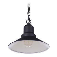 Singleton Midnight Barn Light with Coolie Shade by Craftmade Lighting
