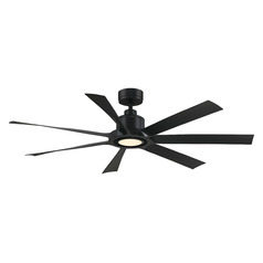 Fanimation Fans Lenzi Black LED Ceiling Fan with Light