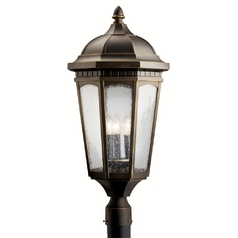 Courtyard 27-Inch Post Light in Rubbed Bronze by Kichler Lighting