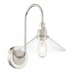 Charis Sconce in Polished Nickel & Brushed Nickel